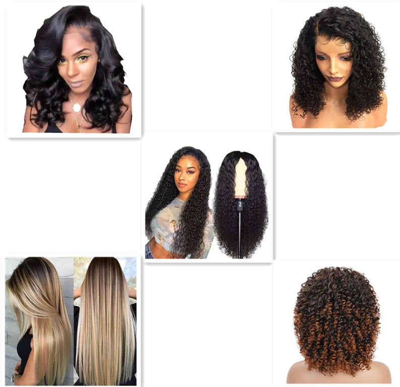 Front Lace Chemical Fiber Long Curly Hair European And American Wig Headgear Front Lace Chemical Fiber Long Curly Hair European And American Wig Headgear